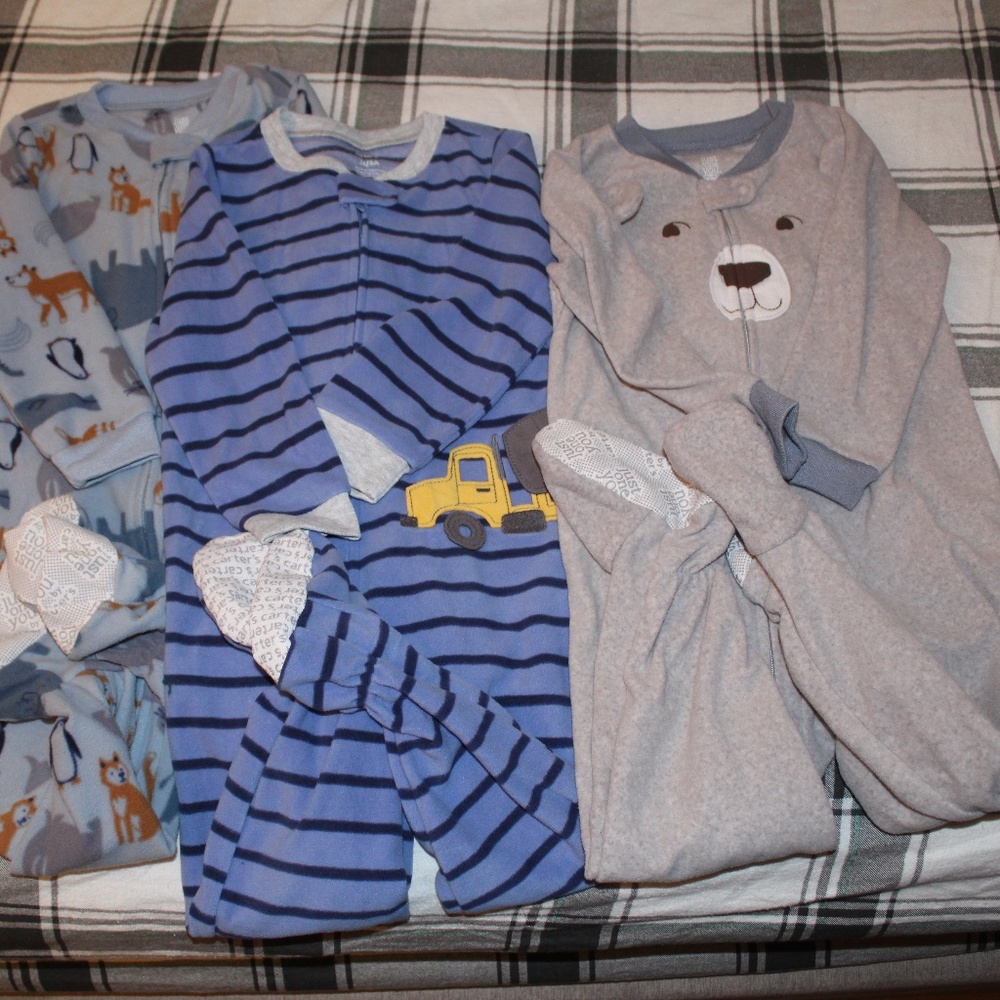 Carters Toddler Boy Footsie PJs Size 3T